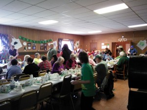 Dining Hall set up for Sausage Feed in White Bird Idaho